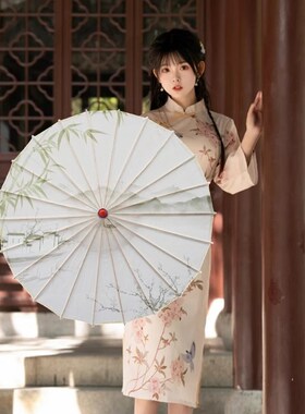儿童油纸伞古风舞蹈伞演出伞玩具迷你小伞幼儿园装饰伞DIY流苏伞