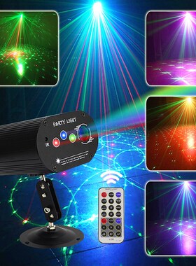 三孔椭圆迷你红绿蓝激光灯包房KTV酒吧爆闪L镭射灯diso舞台灯氛围