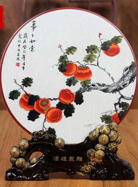 新中式摆件复古工艺品客厅书房间中国风古典装饰品玄关博古架摆设