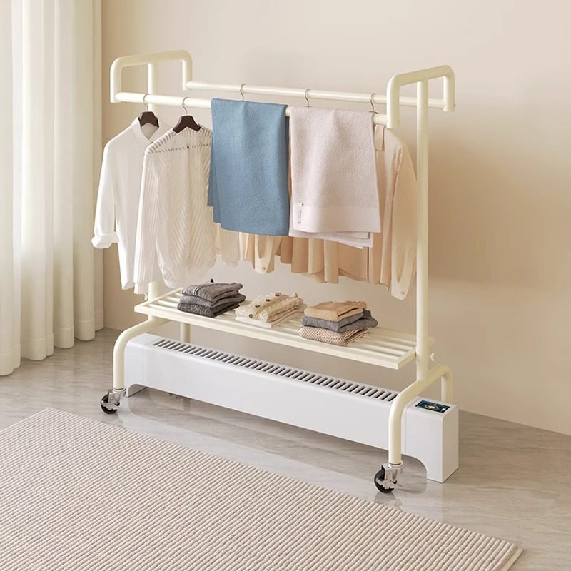 踢脚线取暖器烘衣架专用晾衣架落地卧室简易贴脚线挂衣烘干暖气片