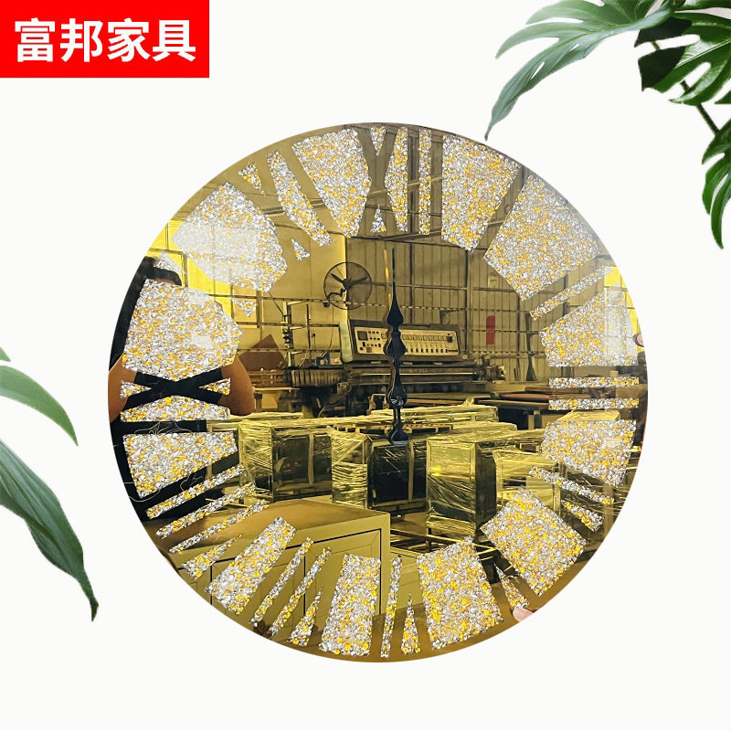 北欧大气简约个性创意时尚客厅美式现代咖啡厅工艺挂墙玻璃钟表