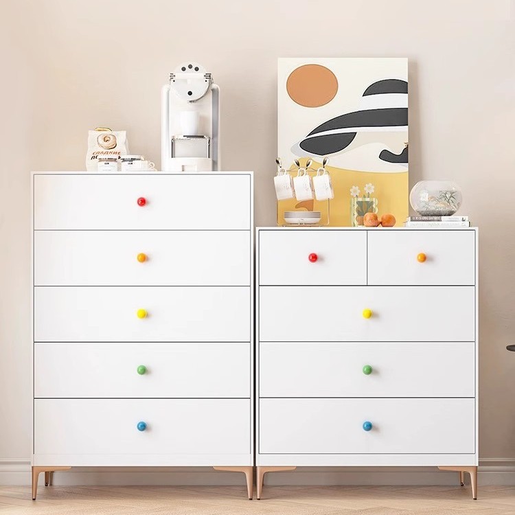 五斗柜客厅卧室收纳柜子储物柜80铁皮抽屉柜玄关柜60五斗橱床尾柜