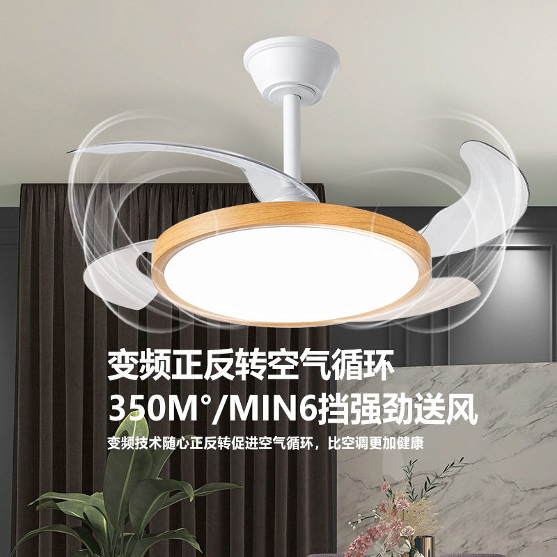 超薄吊杆吸顶风扇智能控制风扇灯离线语音吊扇灯隐形可调光
