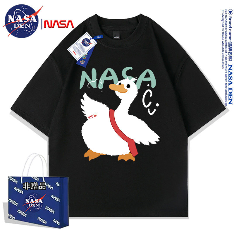 NASA联名纯棉短袖T恤男女款ins美式宽松重磅夏季休闲情侣上衣服衫,男装,T恤,淘宝优惠券,粉丝福利购,淘宝优惠卷