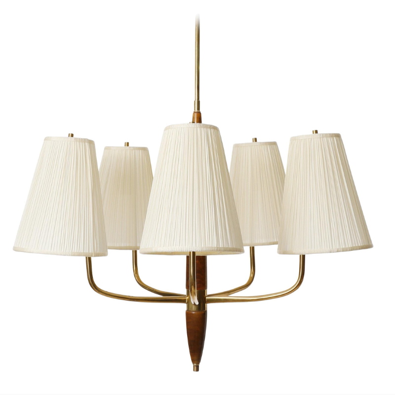 「臻光馆」经典复古欧美1930s装饰艺术风格褶皱布艺灯罩吊灯