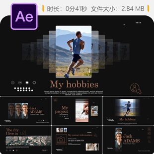 AE模板品牌宣传作品集展示动画企业宣传视频设计创意广告设计