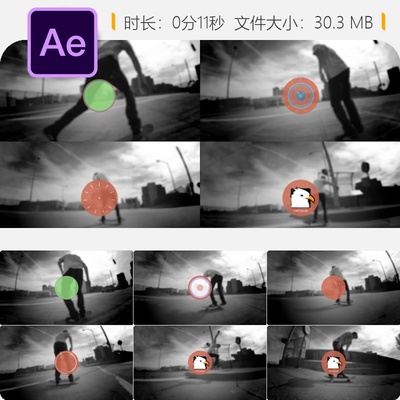 抽象科技感Dubstep音乐AE模板LOGO动画开场优雅流畅展示效果片头
