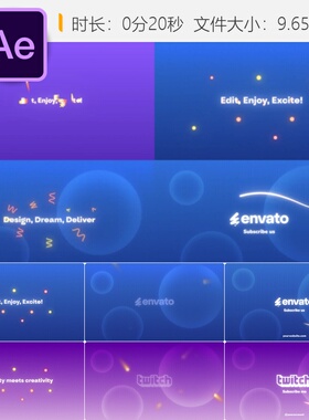 Bright Liquid Bubbles Logo Reveal AE模板创意动画2D动态抽象