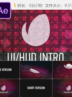 人工智能聊天机器人AE模板蓝色抽象背景5G大数据连接概念LOGO动画