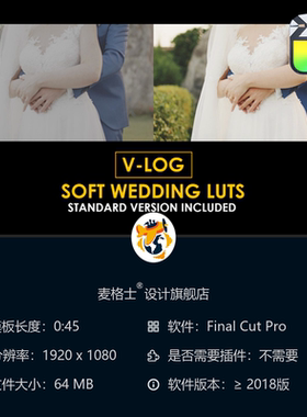 FCPX婚礼视频调色预设 佳能Clog3电影感LUT色彩配置文件合集合集