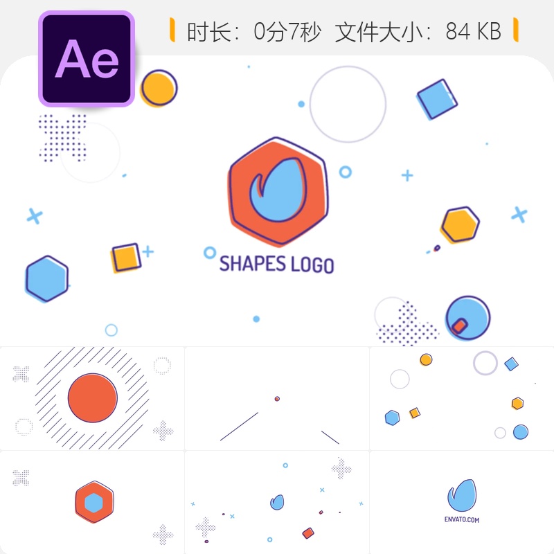 数字水晶LOGO动画AE模板转场特效片头4K高清视频素材设计制作