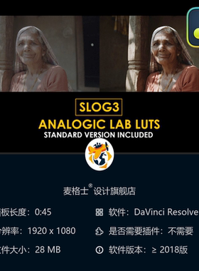 达芬奇专业电影调色Slog3风格LUT预设合集支持ARRI和佳能