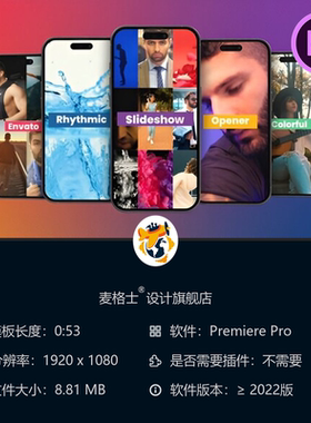 时尚创意Instagram动态开场PR模板多屏展示现代设计FullHD版本