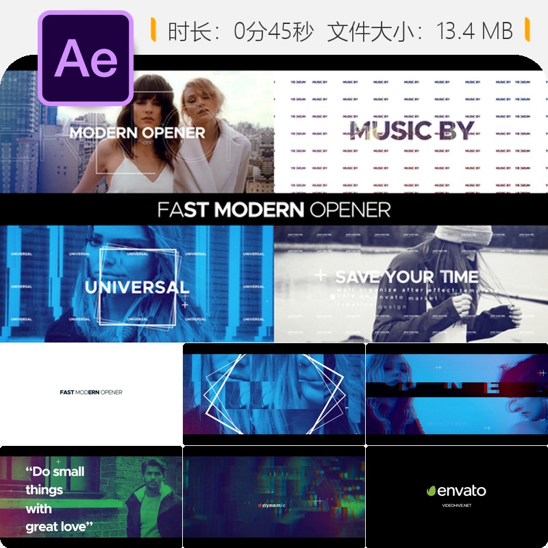 现代企业宣传片开场AE模板体育赛事片头包装宣传片头设计制作