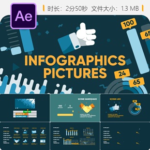 企业服务流程信息图展示动画视频AE模板公司信息可视化设计制作