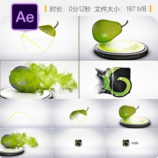 烟雾粒子流体优雅AE模板LOGO动画展示片头特效火焰墨水网站宣传