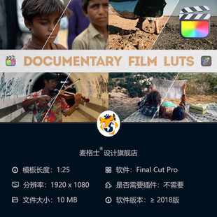 FCPX专业电影调色LUT预设包 影视级 支持ARRI黑魔相机色彩分级