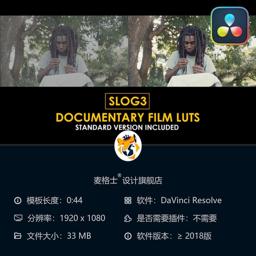 专业级Slog3电影调色预设与标准LUT合集 达芬奇专用
