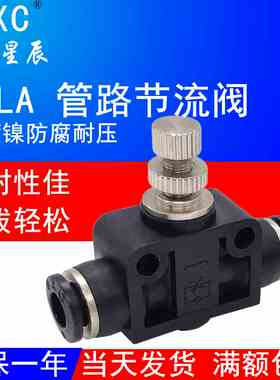 气动管道节流阀SLSA4管路调节阀ASA6调速接头PA8快插RQSM10气管12