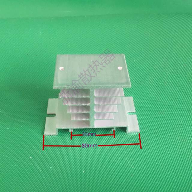现货新款SSR1025460A单相固态继电器508060导轨式铝型材散热器片
