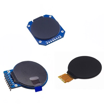 1.28寸lcd圆形lcd显示屏1.3寸240x240 GC9A01驱动高清ips