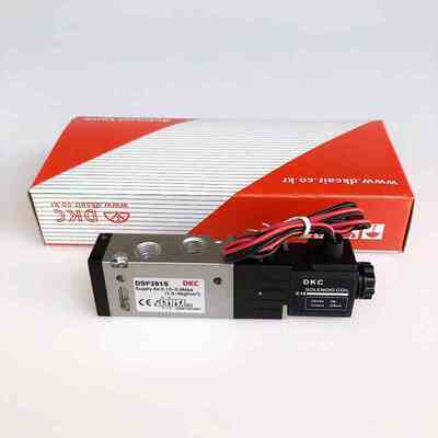 先导式DKC电磁阀DSF281S/DSF281D二位五通气动换向阀AC220V DC24V