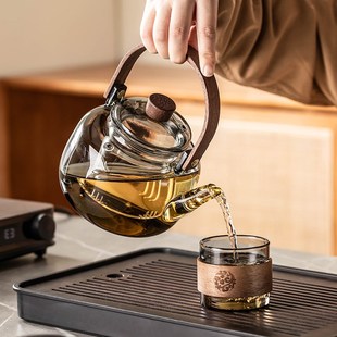家用小型煮茶器全自动抽水茶台烧水壶一体 电陶炉煮茶玻璃茶壶套装
