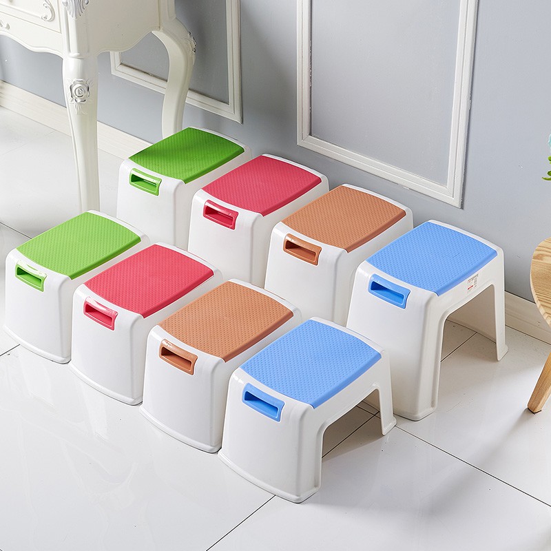 儿童小凳子塑料板凳加厚家用客厅防滑踩脚胶凳脚踏宝宝矮凳洗澡登