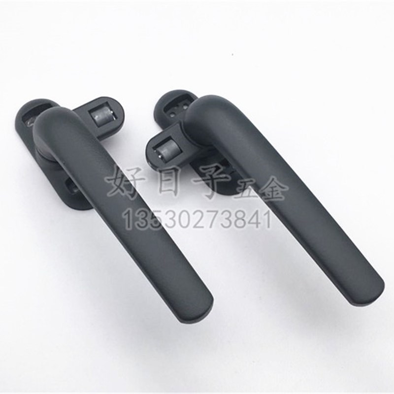 50型铝合金门窗锁扣执手窗户搭扣加厚实心窗拉手七字板手锁包邮