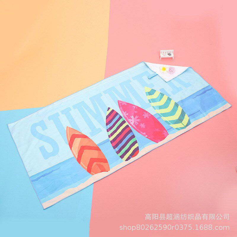 游泳速干吸水浴巾女便携披肩印花沙滩巾超纤维运动健身大毛巾可裹