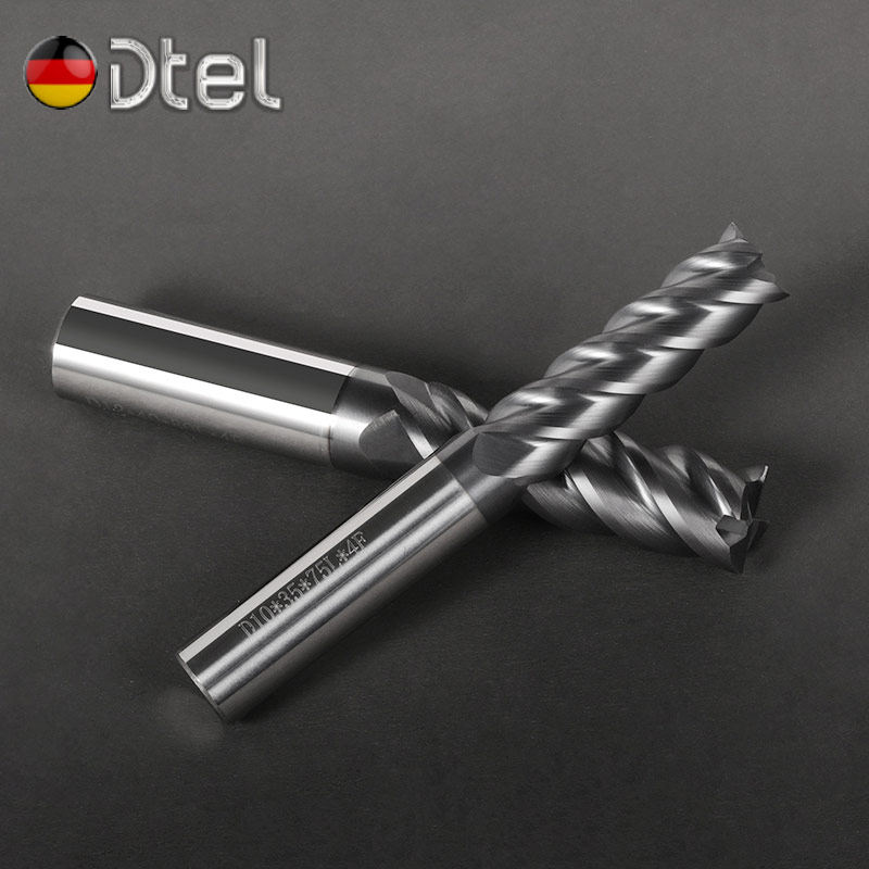 德特60度钨钢模架刀4刃涂层硬质合金平刀专用模架/模框平底立铣刀