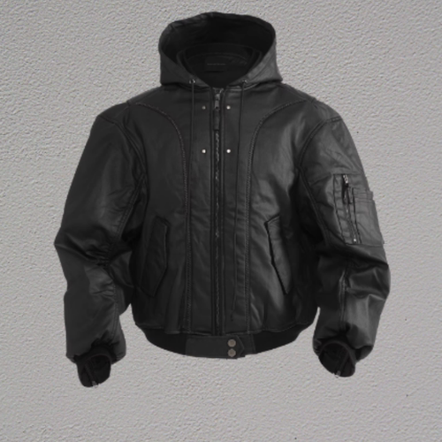 BH25FW「黑翼」暗黑重磅蜡面3M新雪丽棉服廓形连帽飞行夹克外套