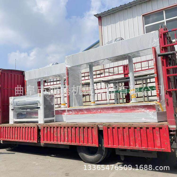 自带保压陶瓷保温一体板复合热压机 分段式木工家具板门板冷压机