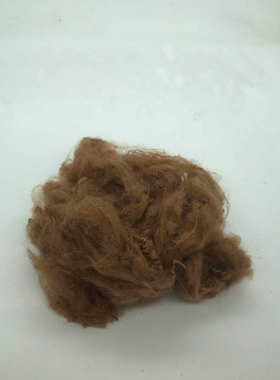 现货有色涤纶短纤维XSC3-11驼色1.5D38可来样订购 1包起欢迎来电