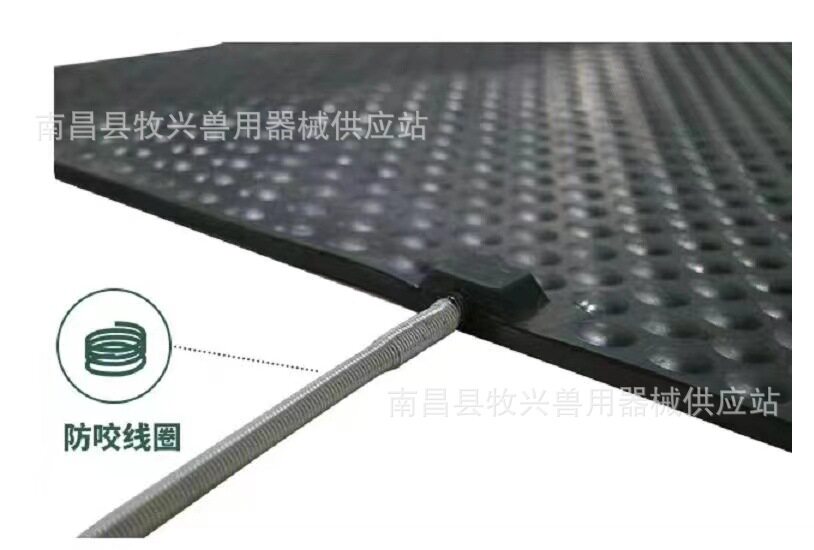 橡胶仔猪电热板保温垫防水火滑耐踩黑色橡塑电加热产床仔猪保温板