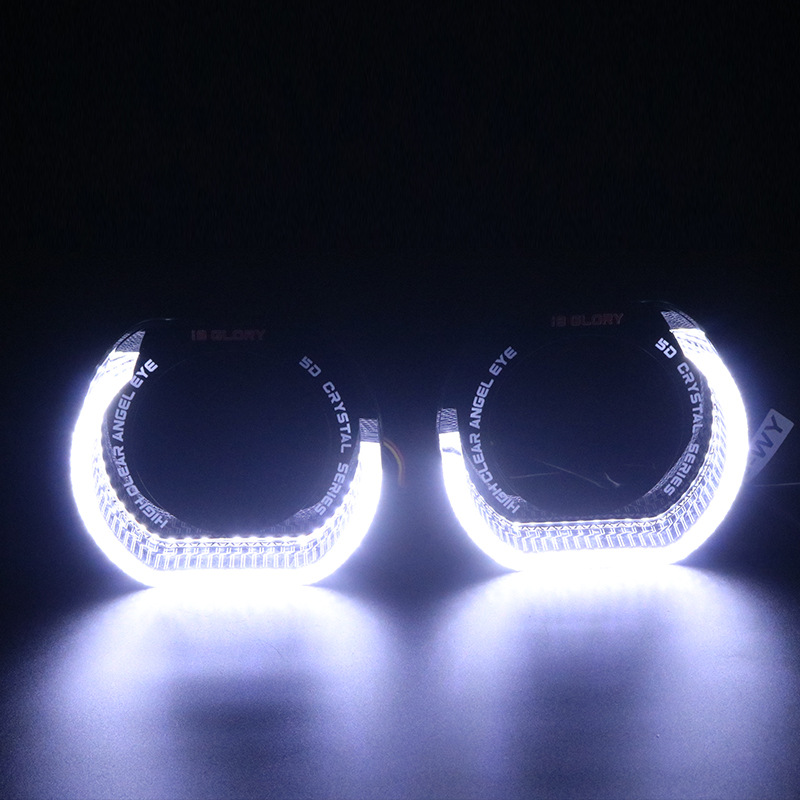 SANVI 3寸LED天使眼白光 白黄光 幻彩led透镜日行灯大灯升级改装