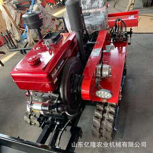 乘坐履带式耕地机水旱两用秸秆还田机果园大棚旋耕犁地机