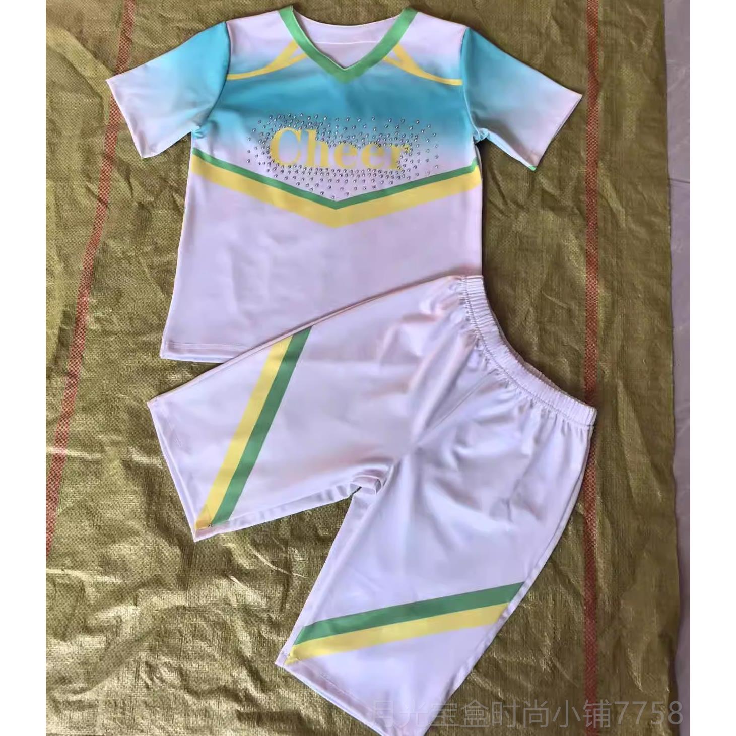 新款儿竞童出专业技健美体操赛比服装幼儿啦啦队演服男女童团体啦