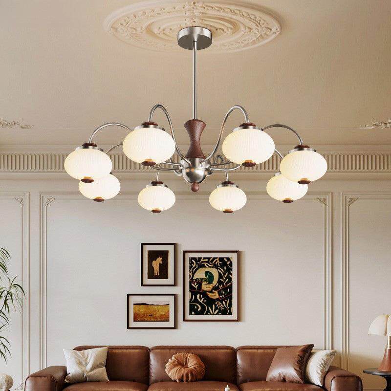 中古风法式客厅吊灯2026年高级感设计师新款复古餐厅卧室魔豆灯具