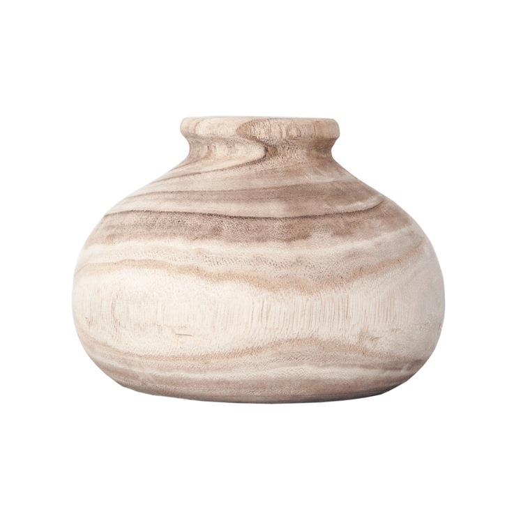 畅销实木木质花瓶现代简约家居创意摆件装饰干花插花木质工艺品