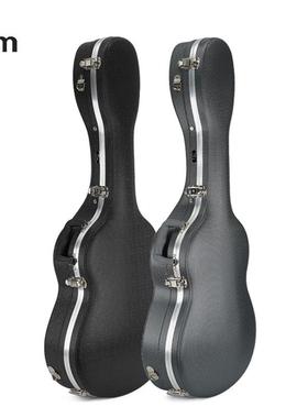 RAS-C 吉他盒ABS古典可用黑色灰色绒布内里防潮琴盒