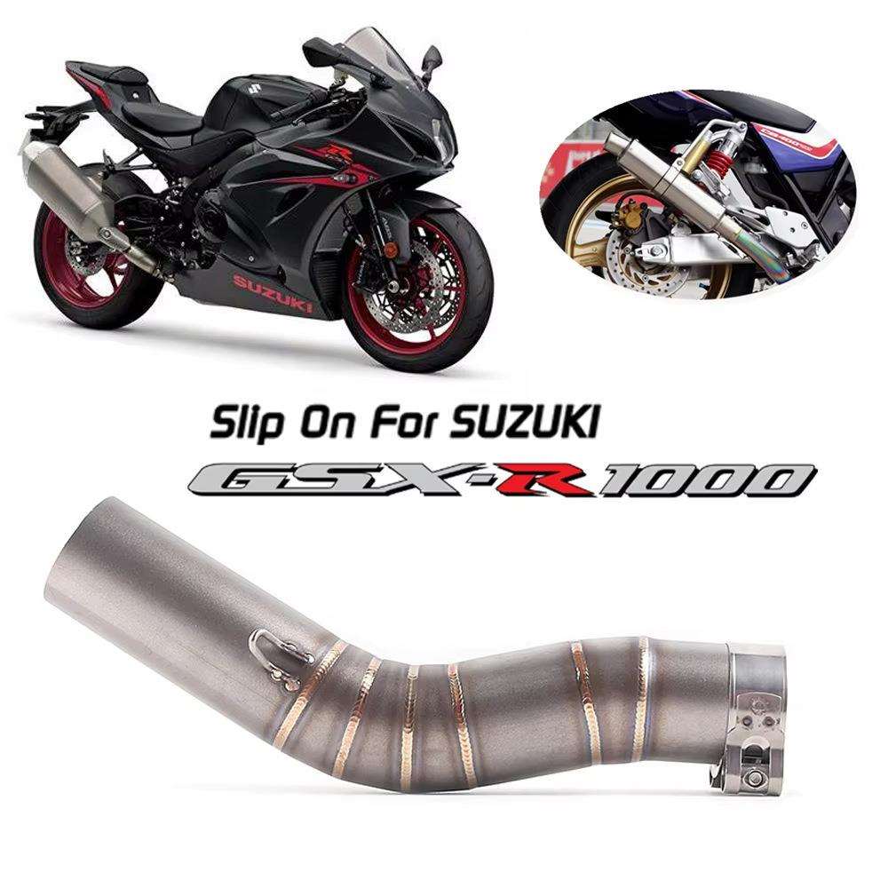 摩托跑车GSXR600/750/1000大中小RK5K6K7K8K9改装不锈钢中段弯管