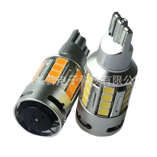 汽车防频闪转向灯泡带风扇倒车灯泡T15 3030 24LED全解码尾灯W16W