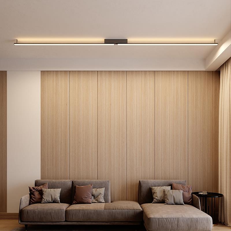 字型卧室全上下灯超薄客厅线条灯条形一极简发光长条吸顶灯光谱
