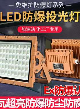 LED亚明防爆灯220V投光灯50W100W150W200w加油站防爆低压12V24V36