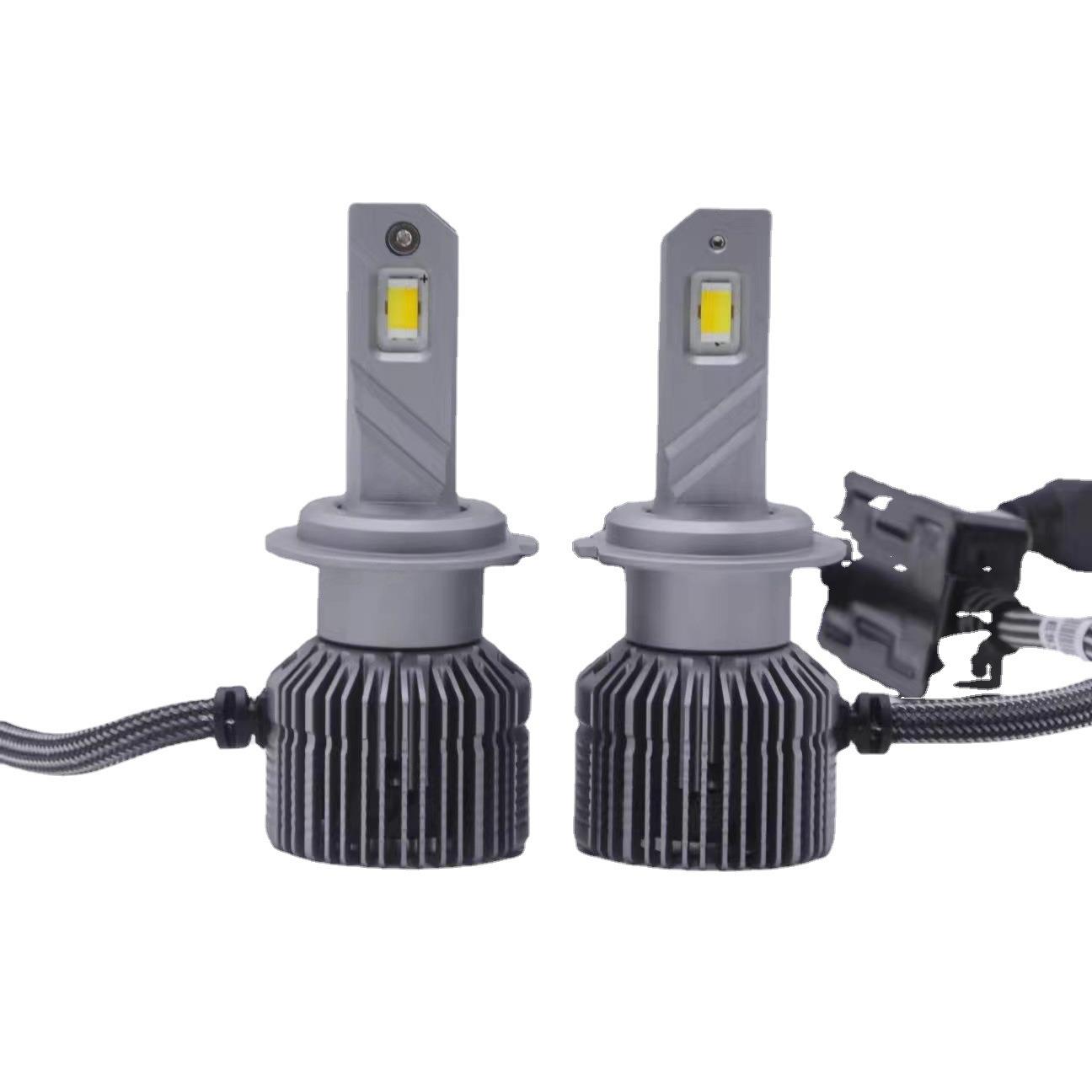 汽车改装智能双色车灯三色温LED带爆闪大灯H1 H7 H4 H11 9005一体