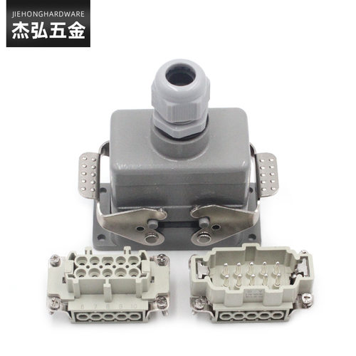 重载10芯矩形航空插头HDC-HE-010