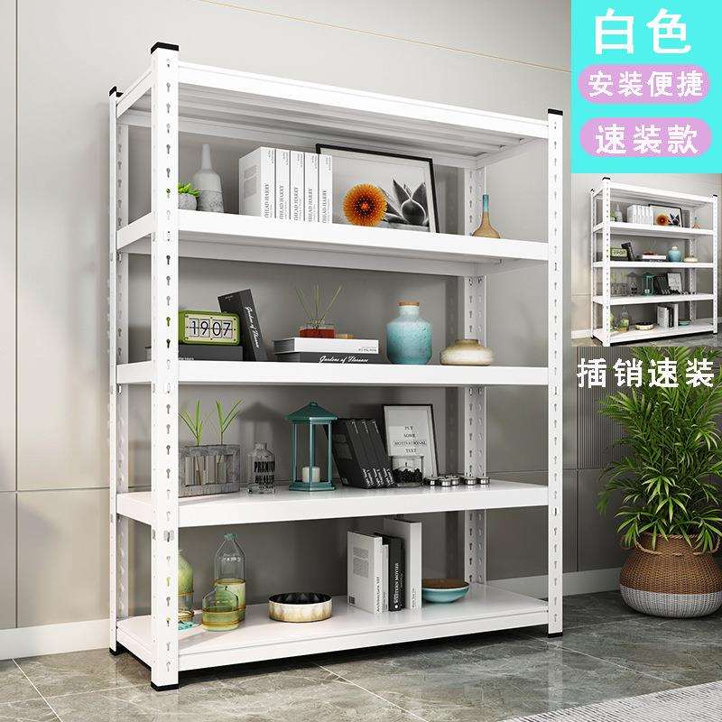 仓库储物架子免打孔落地置物架客厅多层收纳架家用角钢货架