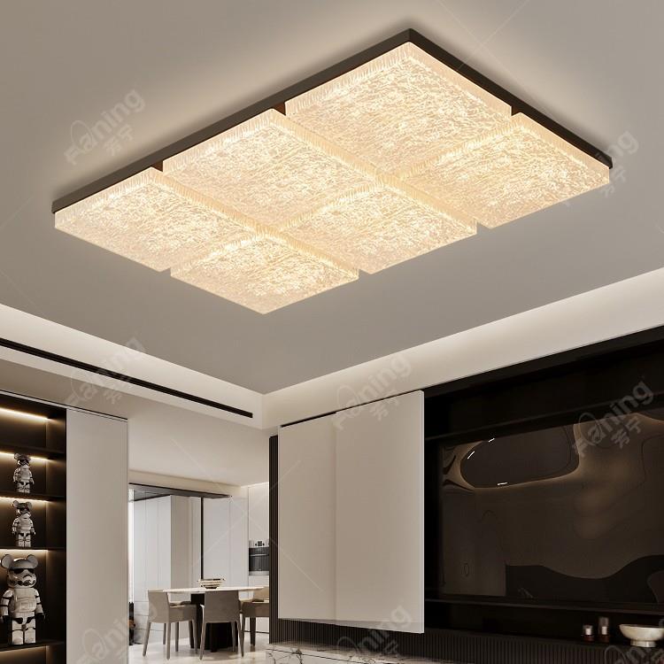 客厅灯2025新款轻奢感意式极简大厅主灯长方形吸顶灯套餐灯具