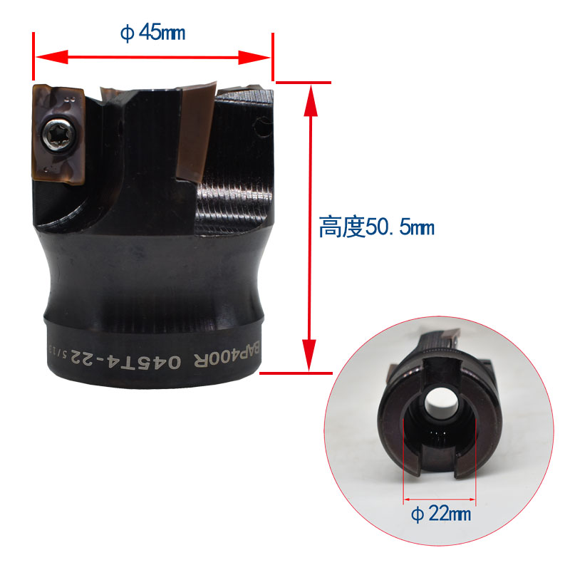 CNC加工中心直径40/45面铣刀盘 直角铣刀盘BAP400R-40-W16/22-4T